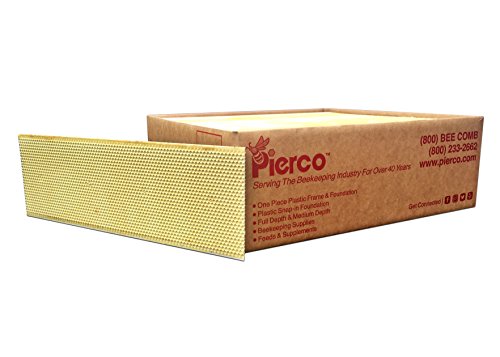 Pierco Inc. 6" Medium Foundation Waxed, White, 100 Pack | 100% Pure Beeswax Coating - Made in the USA