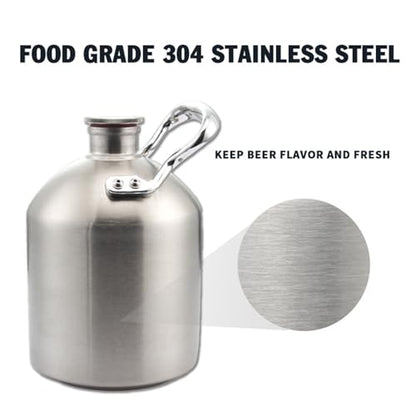 Mini Stainless Steel Beer Keg,Beer Keg,Stainless Steel Beer Barrel with Seal Knob Cover for Home Kitchen Brewing Beer,for Camping Hiking Homebrewing Keep Beverage Fresh,3.6 Liters - size: 3.6 Liters