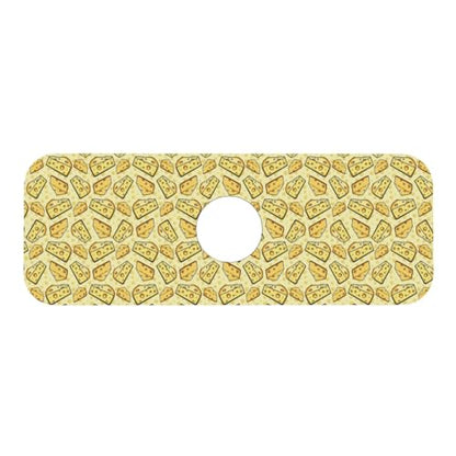 Cheese Faucet Mat For Kitchen Sink, Absorbent Countertop Protector, Quick Dry Sink Splash Guard Pad, Waterproof Draining Mat 15" X 5.5" - color: Style 1
