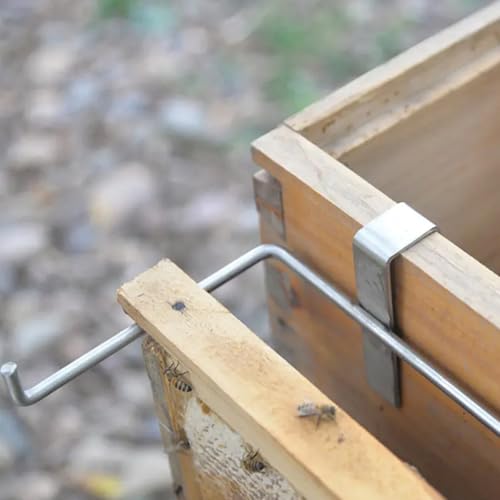 VILLCASE 3pcs Stainless Steel Beekeeping Frame Holder Rack for Hive Frames Side Mount Support Beehive Storage Tool for Beekeepers