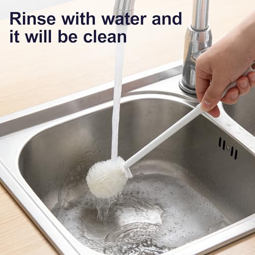 Silicone Bottle Brush, 2026 New 360° Flexible Soft Bristle Water Brush with Long Handle, Cup Lid Cleaning Brush for Narrow Neck Containers, Sports Bottle, Tumblers, Flask, Glassware (3 Pcs) - color: 3 Pcs