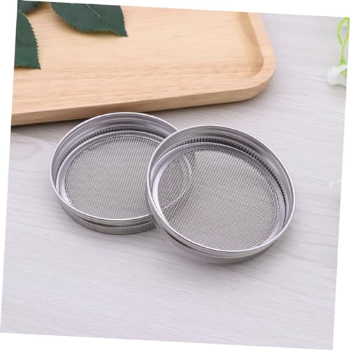 304 Stainless Mesh Sprouting Lids for Mason Jars Wide Mouth Jar Lids 4 Piece Set Versatile Use - size: Size 4