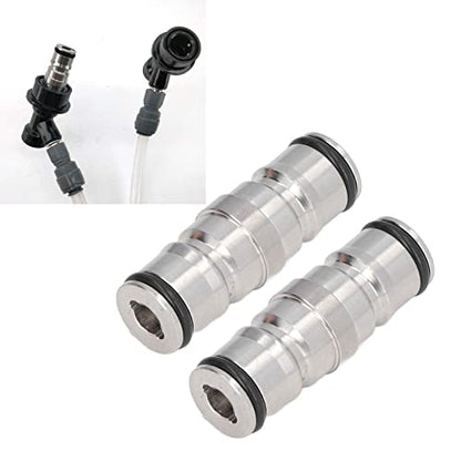 2 Pcs Homebrew Lock, Stainless Steel Quick Disconnect Liquid and Gas Jumper Post Corny Keg Adapter Double Ended Corny Post Ball Lock Post for Cleaning Beer Brewing, Gas