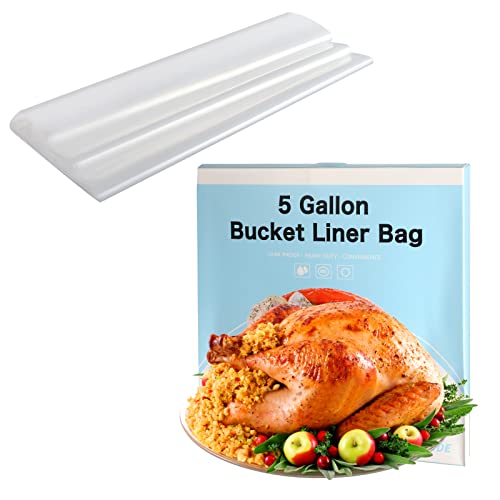 5 Gallon Turkey Brine Bag 16 Pack 20"x28" Bucket Liner Bags for Marinating and Brining Food Grade, BPA Free, Extra Heavy Duty Leak Proof