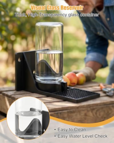 Beehive Beekeeping Water Dispenser for Bees Butterflies Hummingbirds | Bee Watering Station, Wall or Tree Mounted, Black Nest Beekeeper Tools Outside, 2Pcs