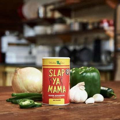 Slap Ya Mama Gift Set with Makin' Groceries Kitchen Towel - Authentic Louisiana Creole Spice Collection for Grilling Seafood Meats, Perfect Kitchen Essential Gift for Cajun Cooking Parties