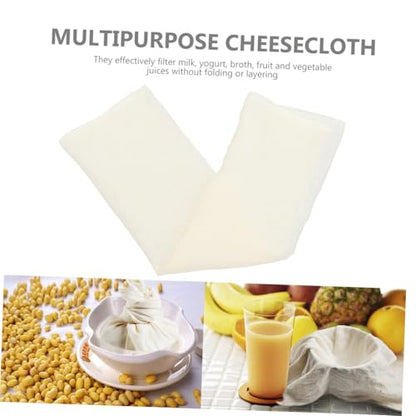 Holibanna 2Pcs Unbleached Cheesecloth Kitchen Washing Cloths Reusable Filter Cloth for Straining Cooking Baking for Cheese Making and Nut Milk