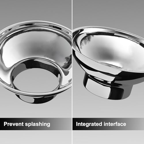 Serinar 5.7 Inch X 2.78 Inch Mouth Metal Canning Funnel for Wide Mouth Mason Jars - Stainless Steel Wide Mouth Funnel for Kitchen Filling（Wide-Mouth Funnel Without Filter）