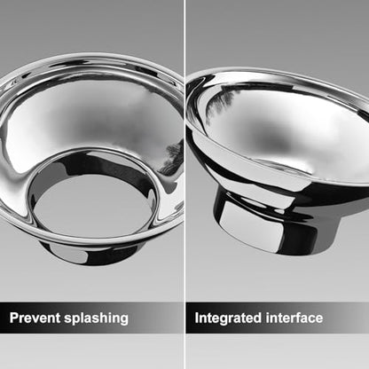 Serinar 5.7 Inch X 2.78 Inch Mouth Metal Canning Funnel for Wide Mouth Mason Jars - Stainless Steel Wide Mouth Funnel for Kitchen Filling（Wide-Mouth Funnel Without Filter）