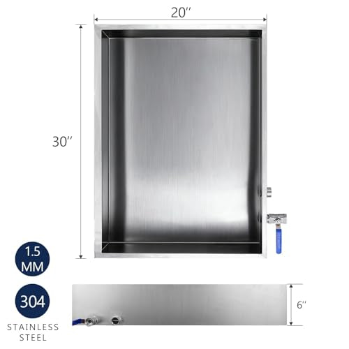Marada Maple Syrup Evaporator Pan with Dual Interface Steam Table Pan,304 Stainless Jam Food Chafing for Home, Outdoor, Cooking (30"L * 20"W * 6"H) - size: 30x20x6 Inch (Pack of 1)