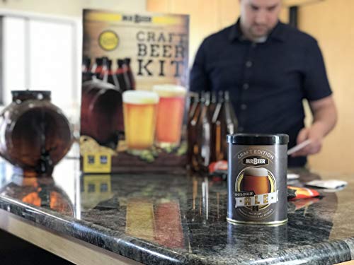 Mr. Beer - Craft Beer Making Kit (2 Gallon) Complete DIY Home Brew Set | Beer Making Kit for Beginners Everything Included | Reusable 25 oz Bottles | 2 Gallon Keg | Golden Ale - color: Complete Kit, size: 2 Gallon