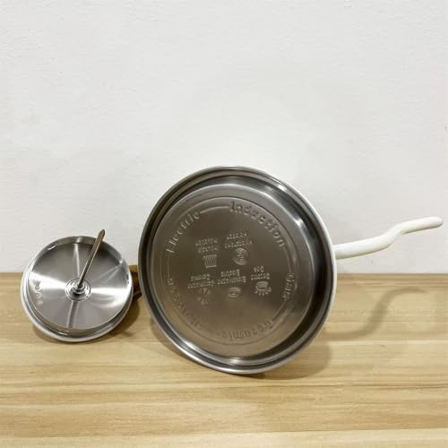 1.2L Stainless Steel Drip Coffee Kettles with Integrated Thermometers and Ergonomic Handle for Brewing Modern Design Kettles - color: Black