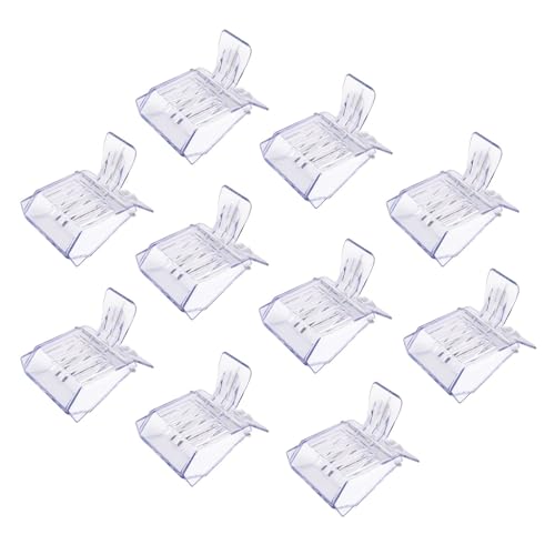 Flexzion Queen Catcher Clip (10 pcs) Transparent Plastic Cage Clips, Bee Catchers Trap Box Excluder One Hand Queen Catcher Beekeeping Tool for Beekeepers