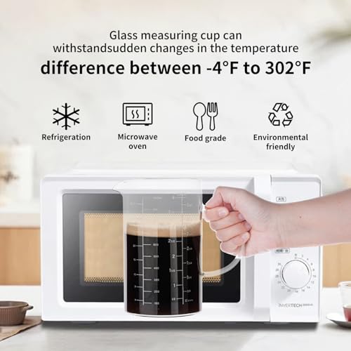 1000ml/4 Cup Measuring Cup,Glass Measuring Cup with Handle,Measuring Pitcher for Kitchen,Baking,Cooking,Restaurant