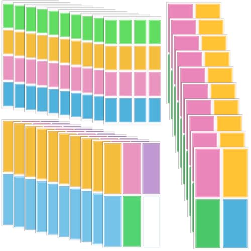 260 Pcs Dry Erase Labels, Dry Erase Stickers, Waterproof Sticker Labels, Removable Labels Easy Peel Off, Reusable Sticky Notes for Food Containers, Office (f Small, Medium, Large) - color: Colorful