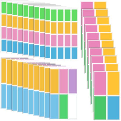 260 Pcs Dry Erase Labels, Dry Erase Stickers, Waterproof Sticker Labels, Removable Labels Easy Peel Off, Reusable Sticky Notes for Food Containers, Office (f Small, Medium, Large) - color: Colorful