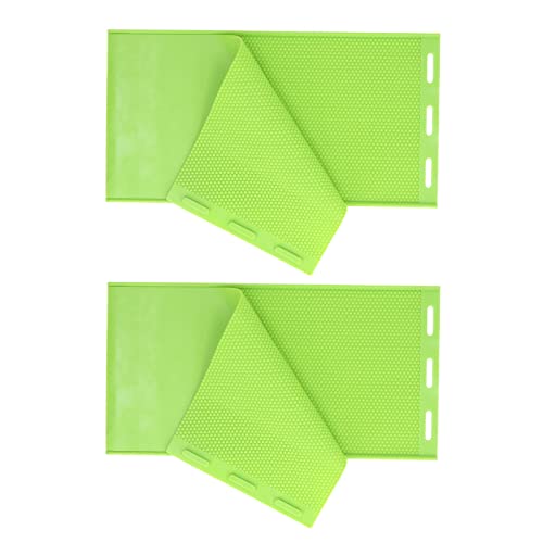 Luqeeg 2Pcs Beeswax Press Sheet, Silicone Beehive Basis Press Sheet - Honeycomb Sheets Making - Beehive Wax Press - Beekeeping Supplies, Green
