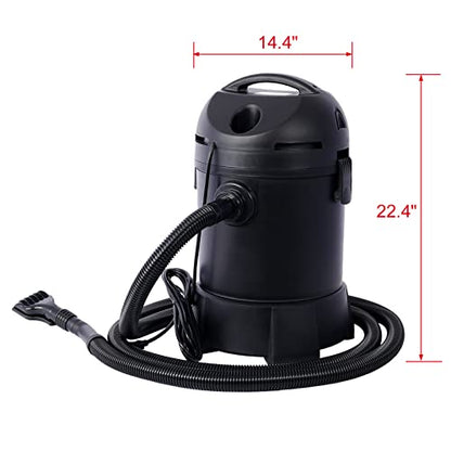KEIKI Pond Vacuum Cleaner Outdoor, Garden Ponds Cleansweep Kit Quickly Removes Sludge & Debris, Include Intake Suction Hose, Extension Tubes, Vacuum Nozzles, Output Hose & Debris Collection Bag, Black