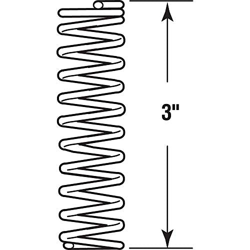 Prime-Line SP 9730 Compression Spring, Spring Steel Construction, Nickel-Plated Finish, 0.080 GA x 5/8 In. x 3 In. (2 Pack) - color: Nickel, size: 5/8 in. x 3 in.