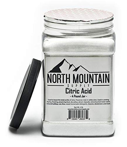 North Mountain Supply Pure Food Grade Citric Acid - 4 Pound Jar - size: 4 Pound (Pack of 1)