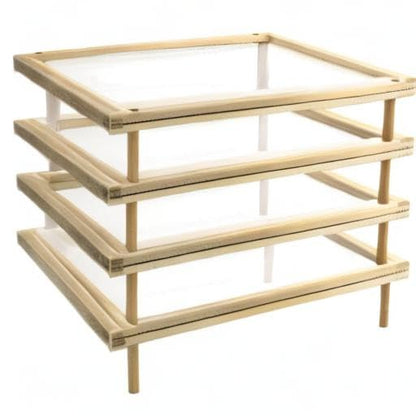 Eppicotispai Set of 4 Stackable Food Dryers to Assemble into a 4-Tier Food-Dryer Rack