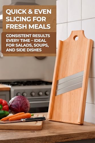 Wooden Cabbage Shredder for Coleslaw & Sauerkraut - 17.7x6.7 in Slaw Slicer - Cabbage Grater for Coleslaw and Sauerkraut - Slaw Slicer Cutter Maker