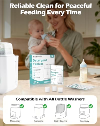 360PCS Official Detergent Cleaning Tablets: for Baby Brezza Grownsy Papablic Momfann Bottle Washer - Baby Bottle Washer Tablets for All Brands Bottles Washers Machines - size: 1 Count (Pack of 360)