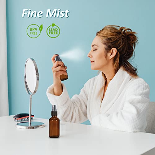 4 oz Amber Glass Spray Bottles for Essential Oils, Small Empty Fine Mist Spray Bottle,4 Pack with Funnel Dropper - style: 4 - Pack