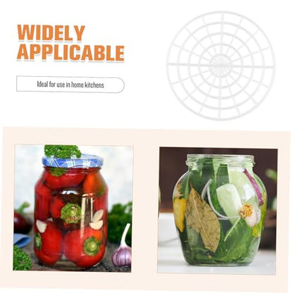PRETYZOOM 5pcs Fermenting Jar Press Rack Round Mesh Sauerkraut Pounder for Pickling and Fermenting Vegetables Fermentation Tool