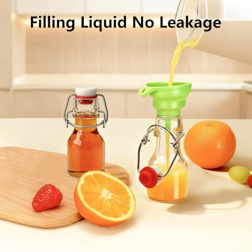 Ruckae 20 Pack 2oz Swing Top Glass Bottles,Flip Top Glass Bottle with Lids Sealable Kombucha Bottle for Brew Beer Syrup Vanilla Extract Air Tight Bottles for Gift (2 oz 20 pack) - size: 2 oz 20 pack