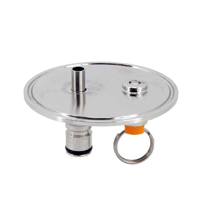 3"TC End Cap with Ball Lock Post and PRV 45 PSI Dry Hopper Accessories,BALL LOCK TAPPING HEAD TO 3INCH TRI-CLOVER Homebrew Conical Fermenter Accessories (Gas POST)