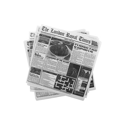 G.E.T. 4-TN1000 12" x 12" White Food-Safe London Newsprint Liner (Pack of 1000) - color: London Newsprint, size: 12" x 12", style: 1000 Sheets