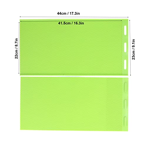 2Pcs Beeswax Press Sheet, Silicone Beehive Basis Press Sheet - Honeycomb Sheets Making - Beehive Wax Press - Beekeeping Supplies, Green