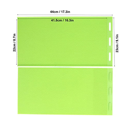 2Pcs Beeswax Press Sheet, Silicone Beehive Basis Press Sheet - Honeycomb Sheets Making - Beehive Wax Press - Beekeeping Supplies, Green