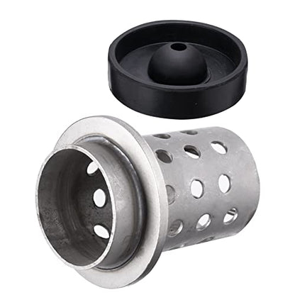 DZQ Perforated Casting Flask Vacuum Casting, 304 Stainless Steel Flanged with Rubber Sprue Base, Various Sizes for Metal Casting (3" x 5") - size: 3" x 5", style: Height: 5in
