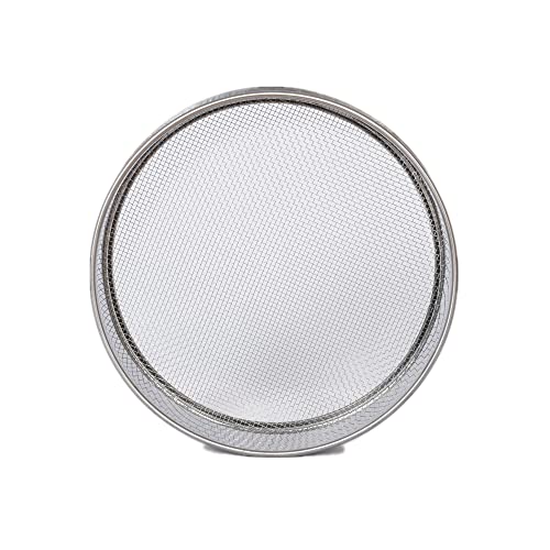 Garden Soil Sifter -10" Sifting Pan-Sieve for Sand Rocks Dirt Compost (1/8”Mesh Screen) - size: 1/8”Mesh screen