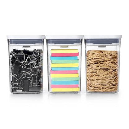 OXO Good Grips 3-PC Small Square Short POP Container Set - size: Container Set