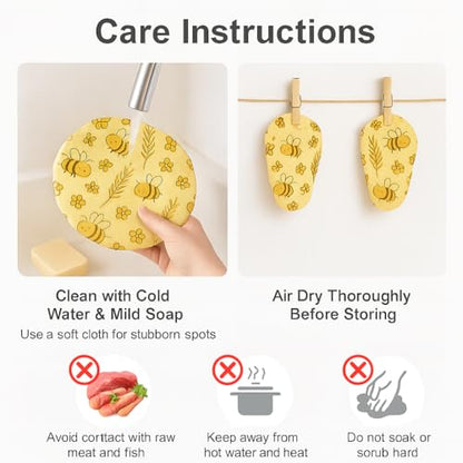 2 Pack 10 Inch Reusable Round Beeswax Bowl Covers for Sourdough Bread Proofing & Cold Fermentation, Prevents Dough Drying, Natural Elastic Cotton Lids for Banneton & Mixing Bowls