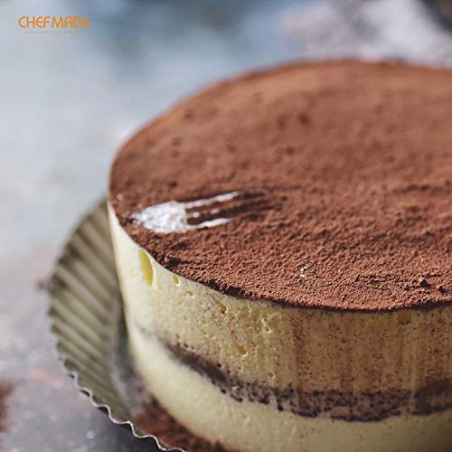 CHEFMADE Mousse Ring Mold, 6-Inch Round Non-Stick Seamless 18/8 Stainless Steel Food Molding - size: 02 - 6" Round 3" (H)