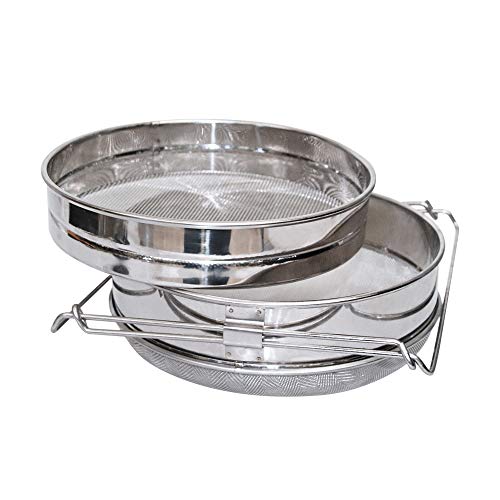 Honey Strainer Stainless Steel Double Sieve Bee Keeping Equipment Filter