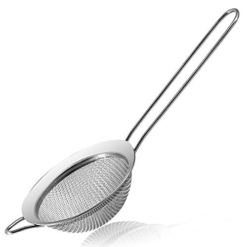 Anaeat Fine Mesh Strainers - Premium Stainless Steel Colander Sieve Sifters, with Durable Mesh and Sturdy Handle, Excellent for Sifting Dry ingredients, Flour, Pastas, Rice, Tea (3.94"） - color: 3.94" Diameter