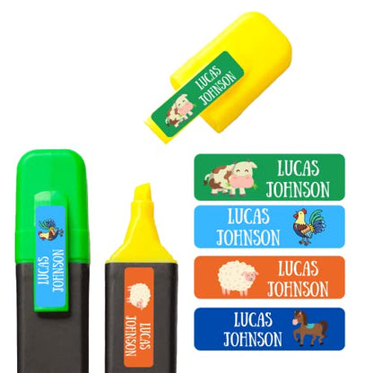 Custom Waterproof Dishwasher Safe Kid Name Labels for Daycare(128 Pack), Camp, School Supply, Baby Bottles, Lunch Boxes and Cups, Travel. Cute Personalized Design Name Stickers (Pattern 21) - color: Pattern 21