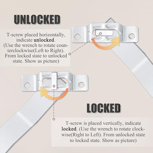 5PCS T Wrench T Security Picture Hanger Wrench T Screw Security Wrench for Picture Security Lock Picture Framing Supplies - size: 5 Pieces
