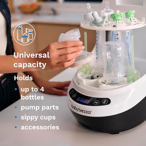 Baby Brezza Baby Bottle Washer Pro - Clinically Proven Better Cleaning - Washer, Sterilizer + Dryer In One Appliance for Essentials like Bottles + Pump Parts – Machine Replaces Brushes + Racks - style: Baby Bottle Washer