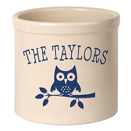 Personalized 2 Gallon Pot with owl Design