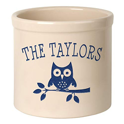 Personalized 2 Gallon Pot with owl Design
