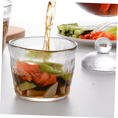 Mikinona Transparent Pickle Jar with Airtight Lid 5.11 Inch Kimchi Storage Container Kitchen Food Preservation Storage Canister for Home Use