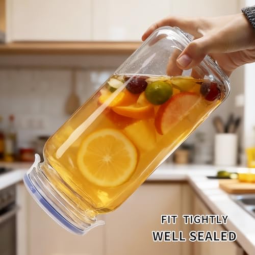Glass Sealed Jar—Airtight Storage Jar (2, Pack, 67.6oz) - size: 67.6oz