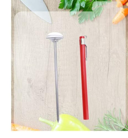Instant Read Pocket Thermometer, 1 Inch Stainless Steel Dial, 1 Piece | For Coffee, Milk Frothing, Chocolate, Drinks, Includes Calibration Sleeve