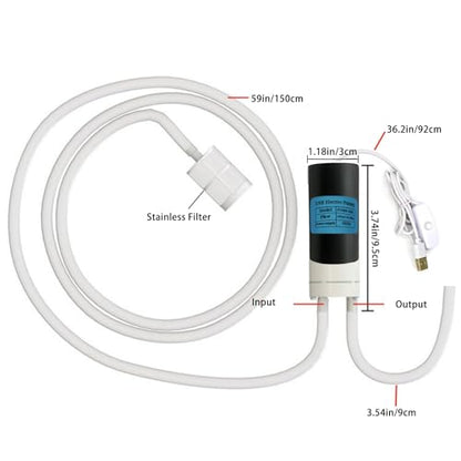 Wine Siphon Pump, Food Grade Auto Siphon Self Priming USB Electric Transfer Pump for Bottling Home Brew Wine, Beer, Kombucha, Mini Water Transfer Pump Kit, 2L/Min, No Mess Leak, Low Noise - color: Black